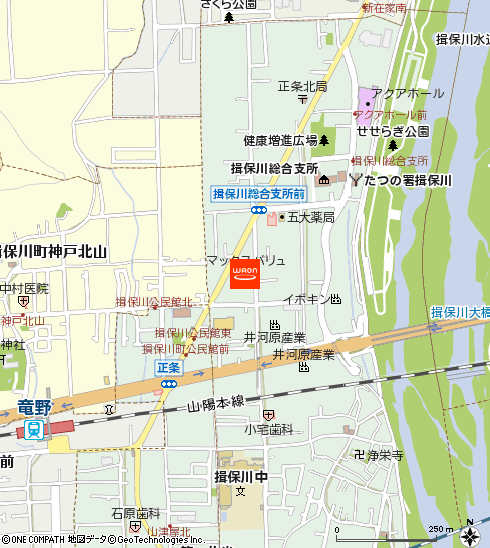 マックスバリュ揖保川店付近の地図